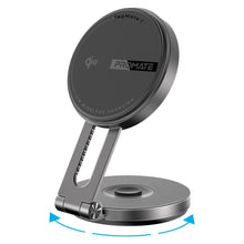 Load image into Gallery viewer, Promate Magmate-1 Qi2 Certified Wireless Magnetic Car Charger Mount With 15w Magsafe Compatibility, Car Dashboard & Lcd Screen Support, Adjustable Rotatable Swing Arm, Cradless 360° Design, Fod, Magmate-1