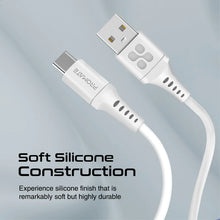 Load image into Gallery viewer, Promate Ultra-Fast USB-A to USB-C Soft Silicone cable