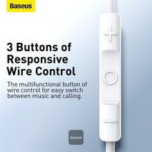 Load image into Gallery viewer, Baseus Wired Earphone In Ear Headset With Mic Stereo Bass Sound 3.5mm