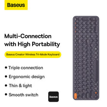 Load image into Gallery viewer, Baseus K01B Wireless Tri-Mode Keyboard Bluetooth 5.0 & Wireless 2.4G Silent Keyboards