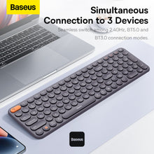Load image into Gallery viewer, Baseus K01B Wireless Tri-Mode Keyboard Bluetooth 5.0 & Wireless 2.4G Silent Keyboards