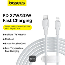 Load image into Gallery viewer, Baseus Pudding Series Fast Charging Cable With High-Speed Data Transmission Type-C to Lightning 20W 2.22A 2M