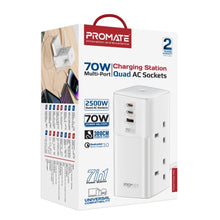 Load image into Gallery viewer, promate charging station 70w ac sockets