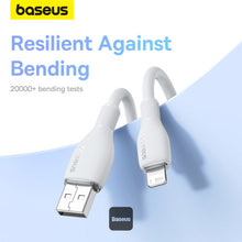 Load image into Gallery viewer, Baseus Pudding Series Fast Charging Cable With High-Speed Data Transmission USB-A to Lightning 20W 2.4A 2M