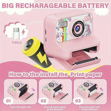 Load image into Gallery viewer, Mini Children 2.4-inch HD Dual Lens Instant Camera Photo Printer