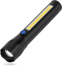 Load image into Gallery viewer, Fitto USB Rechargable Power Style LED Flashlight with Telescopic