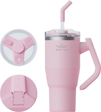 Load image into Gallery viewer, Stainless Steel 1200ml Insulated Tumbler with 180° Rotating Handle and Lid with Straw, 100% Leak Proof Travel