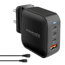 Load image into Gallery viewer, Promate 100W Power Delivery GaNFast™ Charger with Quick Charge 3.0