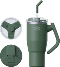 Load image into Gallery viewer, Stainless Steel 1200ml Insulated Tumbler with 180° Rotating Handle and Lid with Straw, 100% Leak Proof Travel