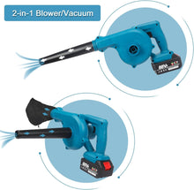 Load image into Gallery viewer, Boss Cordless Leaf Blower with 2 Batteries and Charger, 2-in-1 Vacuum Leaf Blower