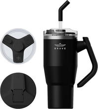 Load image into Gallery viewer, Brave Stainless Steel 950ml Insulated Tumbler with 180° Rotating Handle and Lid with Straw, 100% Leak Proof Travel