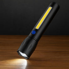 Load image into Gallery viewer, Fitto USB Rechargable Power Style LED Flashlight with Telescopic