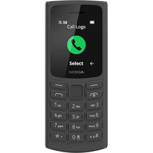 Load image into Gallery viewer, Nokia 105 4G phone with long-lasting battery, dual SIM cards and 128 MB storage capacity