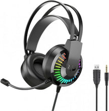 Load image into Gallery viewer, N YORK Wired Headset Head-Mounted Earphone 3.5MM USB Interface LED RGB