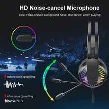 Load image into Gallery viewer, N YORK Wired Headset Head-Mounted Earphone 3.5MM USB Interface LED RGB