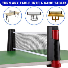 Load image into Gallery viewer, Ping Pong Paddle Set, Portable Table Tennis Set with Retractable Net,Rackets,Balls and Carry Bag
