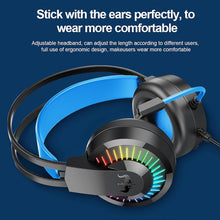Load image into Gallery viewer, N YORK Wired Headset Head-Mounted Earphone 3.5MM USB Interface LED RGB