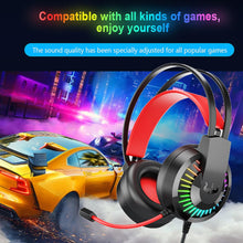 Load image into Gallery viewer, N YORK Wired Headset Head-Mounted Earphone 3.5MM USB Interface LED RGB