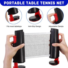 Load image into Gallery viewer, Ping Pong Paddle Set, Portable Table Tennis Set with Retractable Net,Rackets,Balls and Carry Bag
