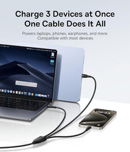 Load image into Gallery viewer, Baseus 3-in-1, 100W Multi Charging USB C to USB C Cables, 1.5M