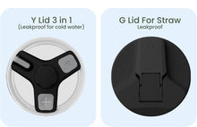 Load image into Gallery viewer, Stainless Steel 1200ml Insulated Tumbler with 180° Rotating Handle and Lid with Straw, 100% Leak Proof Travel