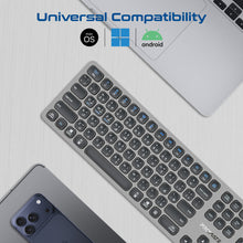 Load image into Gallery viewer, promate A full-size wireless keyboard with slim, quiet keys for typing, supporting Bluetooth