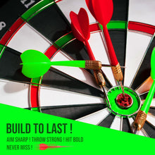 Load image into Gallery viewer, 17 inch Dart Board Set, Double Sided Usable Dartboard with 6