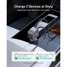 Load image into Gallery viewer, Anker 75W USB-C Car Charger with Built-in Retractable USB-C Cable - Black