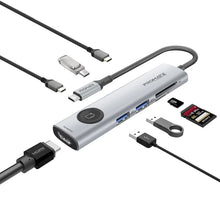 Load image into Gallery viewer, promate 4K@60Hz Multi-Function High Speed USB-C Hub with Screen Privacy Button
