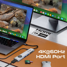 Load image into Gallery viewer, promate 4K@60Hz Multi-Function High Speed USB-C Hub with Screen Privacy Button