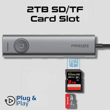 Load image into Gallery viewer, promate 4K@60Hz Multi-Function High Speed USB-C Hub with Screen Privacy Button