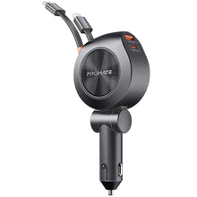 Load image into Gallery viewer, promate 88W Multi-Port Car Charger with Dual Retractable USB-C Cables