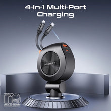 Load image into Gallery viewer, promate 88W Multi-Port Car Charger with Dual Retractable USB-C Cables