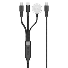 Load image into Gallery viewer, Promate 100W High-Speed Nylon Braided Multi-Device Charging Cable with Apple Watch Charger