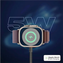 Load image into Gallery viewer, Promate 100W High-Speed Nylon Braided Multi-Device Charging Cable with Apple Watch Charger