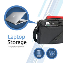 Load image into Gallery viewer, Promate Premium Lightweight Messenger Bag for Laptops up to 15.6