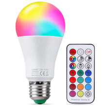 Load image into Gallery viewer, LED Smart RGB Led Bulbs with Remote Control 24 Color Changing Function 9w