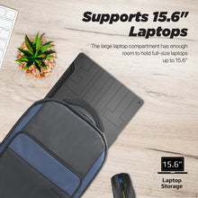 Load image into Gallery viewer, Promate Large Capacity Backpack with Multiple Compartments for 15.6” Laptops