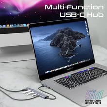 Load image into Gallery viewer, Promate 4K@60Hz Multi-function High-Speed USB-C Hub with 100W Power Delivery