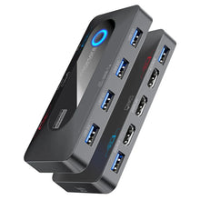 Load image into Gallery viewer, Promate 4K@60Hz KVM Switch with USB 3.0 Expansion