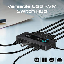 Load image into Gallery viewer, Promate 4K@60Hz KVM Switch with USB 3.0 Expansion