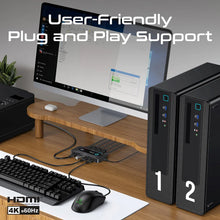 Load image into Gallery viewer, Promate 4K@60Hz KVM Switch with USB 3.0 Expansion