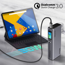 Load image into Gallery viewer, promate Aluminum crafted power delivery power bank tft lcd screen 130W 20000 mAh