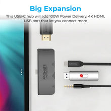 Load image into Gallery viewer, promate 4in1 USB-C Multimedia Hub