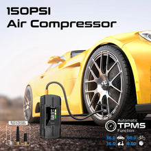 Load image into Gallery viewer, Promate 1200A/12V High-Capacity Jump Starter 150PSI Air Compressor with 12000mAh Power bank & Flashlight