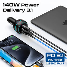 Load image into Gallery viewer, PROMATE 230W RapidCharge™ Car Charger with Dual Power Delivery and Quick Charge Ports