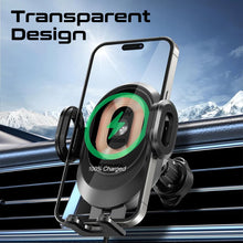 Load image into Gallery viewer, Promate 15W Transparent Auto Clamping Car Wireless Charging Mount