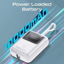 Load image into Gallery viewer, Promate Power Bank 35w Super Speed Built In Usb-c 10000mah