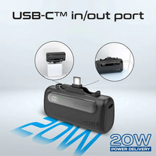 Load image into Gallery viewer, Promate Ultra-Compact Fast Charging Power Bank with Dual foldable USB-C™ & Lightning Connectors
