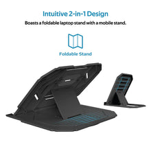 Load image into Gallery viewer, Promate Foldable Laptop and Smartphone Riser Stand
